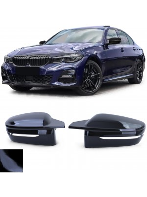 Kryty zrcátek BMW 3 G20/G21 - černé lesklé (hranaté)